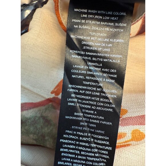 Andrea Iyamah Halima Cropped Top Rust and Cream Abstract Print Size‎ S - Picture 6 of 14